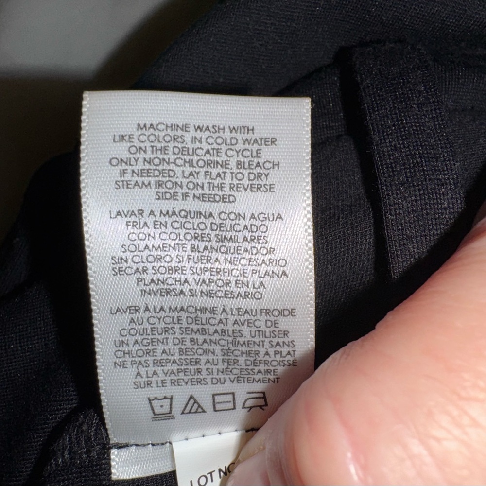 CABI Black Tie Trousers, Black, Ponte Knit, size 14, EUC, GORGEOUS! - Picture 12 of 16